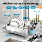 Dish Drying Rack, 304 Stainless Steel Dish Racks for Kitchen Counter - Image 5