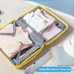 Portable Garment Rack, Folding Clothes Rack, Collapsible Clothing Rack for Dance, Travel, Camping, Laundry, Indoor, Outdoor, Drying, RV, Mini Compact Racks Blue + 3 Foldable Clothes Hangers - Image 4