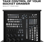 Prime Socket Bundle - Modular Socket Organizer & Tool Box Organizer, Wall Panel Tool Organization System - BLACK - Image 2