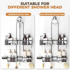 REINHARDT Split Shower Caddy Hanging for Handheld Showerheads, Grey - Image 4