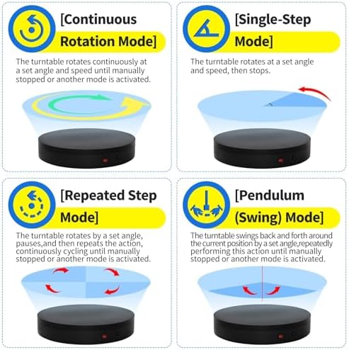 Remote Motorized Electric Turntable Rotating Display Stand Spinning Rotating Platform 360 Photography Turntable lazy susan base giratoria para for Photography,Display,3D Scan,Exhibition rotating table - Image 3