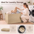 OIASKET 95L Extra Large Blanket Basket, 24" x 16.9" x 14.2" Woven Basket - Image 5