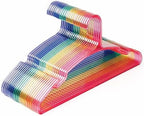 SCANDINOVIA Unbreakable Plastic Hangers - Pack of 24 - Heavy Duty I-Beam Design, Durable, Slim & Space Saving - Perfect for Coats & Everyday Use - Colorful Rainbow Clothe Hanger for Organized Closet by SCANDINOVIA-UNIQUEUNBREAKABLETABLEWAREFORYOURAMAZINGHOME