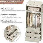 Besiost Closet Systems with 6 Wood Drawers, Closet System Set of 2 - Image 5