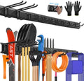 64'' All-Metal Garage Tool Organizer Wall Mount – Heavy-Duty Tool Rack Holds 680 lbs, Adjustable Hooks for Garage, Yard, and Garden Equipment by SUKIZZ