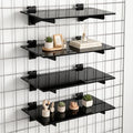 4 Pack Gridwall Acrylic Shelf with Metal Brackets,16 x 8 Inches by Unknown