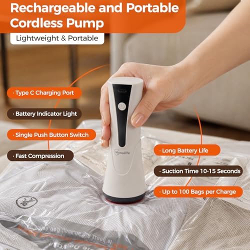 Vacuum Seal Bags for Clothing Travel with Electric Pump,16 Pack - Image 2