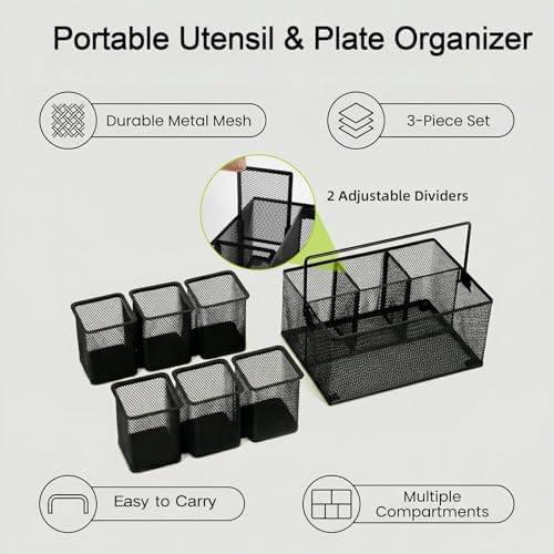 Neudeco Utensil Holder Set of 3, Black - Image 2