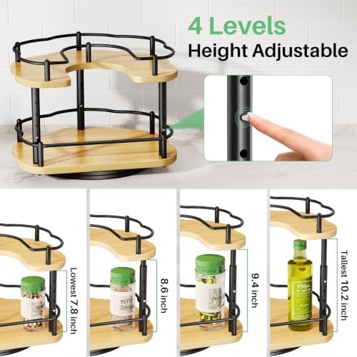 SNTD Spice Organization for Cabinet, Lazy Susan Spice Rack, 10 in - Image 4