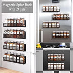 Churboro 4 Pack Magnetic Spice Rack for Refrigerator, 24 Spice Jars, Labels - Image 7