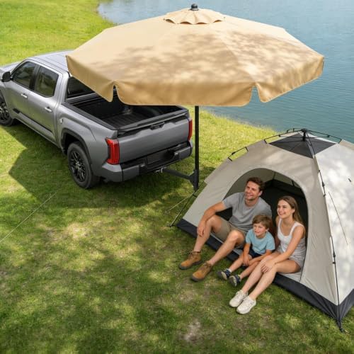 KAXIWEI Hitch Mount Umbrella Holder for 1.5-1.9" Poles - Fits 2"×2" Hitch Receiver, Heavy-Duty Outdoor Umbrella Stand for Tailgating, Camping, RV, Beach & Outdoor Events - Image 5