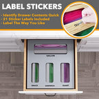 SpaceAid Bag Storage Organizer for Kitchen Drawer, Bamboo Organizer, Compatible with Gallon, Quart, Sandwich and Snack Variety Size Bag (1 Box 4 Slots), Gray - Image 4