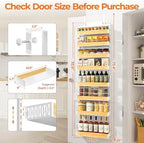 8 Tier Pantry Door Organizer Storage Spice Rack Adjustable Basket 73.35"H - Image 2