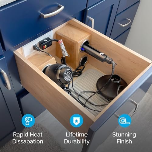 Docking Drawer 4" Stainless Steel Canister for Hot Tools, Capped Design - Image 4