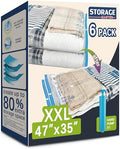 XXL Jumbo Vacuum Storage Bags, for Blanket, Bedding, Comforters by StorageMaster