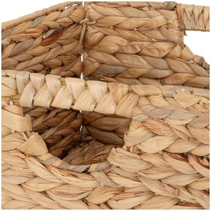 Seville Classics Premium Natural Handwoven Portable Laundry Bin Basket with Carrying Handles, Household Storage for Clothes, Linens, Sheets, Toys, Natural Water Hyacinth, Rectangular (2-Pack) - Image 2