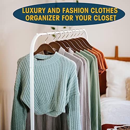Wood Hangers - 60 Pack Solid Shirt Hangers, Heavy Duty & Slim Wooden Hangers, for Suit, Coat, Jacket, Pants (Walnut) - Image 4