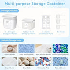 Lifewit Laundry Pods Container with Pop-up Lid, 0.72+0.5 gal, 4 Pcs - Image 6