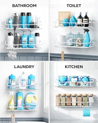 Nieifi Shower Caddy Adhesive, Shower Shelves, Shampoo Holder for Bathroom - Image 6