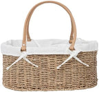 Seagrass Wicker Diaper Caddy,Woven Baby Organizer for Nursery by QingtuHome