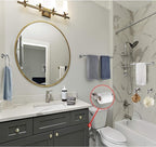 10 Pieces Brushed Nickel Bathroom Hardware Set Include 16inch Towel Bar,4pcsTowel Hooks,Toilet Paper Holder,Hand Towel Ring Round SUS304 Stainless Steel Bathroom Accessories Set - Image 2