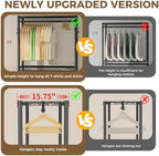 Golpart Heavy Duty Rolling Clothes Rack Wheels Portable Metal Garment Rack - Image 5