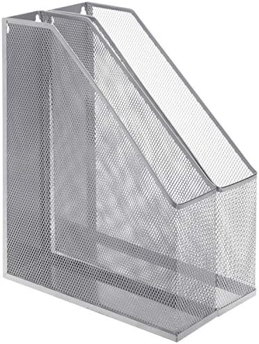 MyGift Silver Wire Mesh Document Holder, Wall Mounted or Desktop Magazine and File Rack, Set of 2 - Image 6