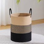 VIPOSCO 53L Tall Woven Laundry Basket Hamper, Brown Black by VIPOSCO