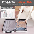 Vacbird 15 Pack Travel Vacuum Storage Bags - Pump Not Included, Vacuum Seal Bags for Clothing, Compression Packing for Clothes Luggage Suitcase Travel - Image 6