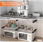 BLULEE Expandable Under Sink Organizer, No-Drill Adjustable Shelf - Image 2