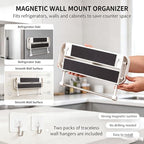 Magnetic Foil and Plastic Wrap Organizer, Aluminum Foil Dispenser，Black - Image 3