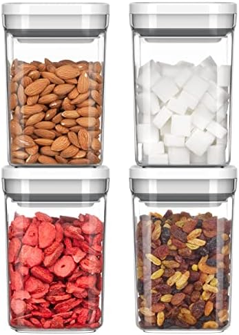 MR.SIGA 4 Pack Airtight Food Storage Container Set for Pantry Organization by MRSIGA