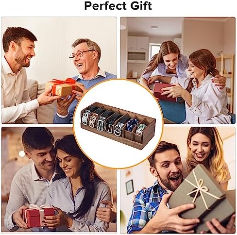 Belt organizer, 7 compartment belt holder belt hanger closet and belt organizer for drawer,belt rack, belt storage organizer, belt hangers for men and women (Acacia wood) - Image 7