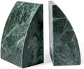 Koville Marble Bookends for Shelves, 8Lbs Large Stone Bookends for Heavy Books, Non-Slip Heavy Duty Book Stopper, Modern Decorative Book Ends for Bookshelf Table Home Decor(Green) by Koville