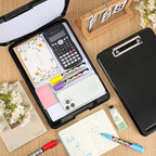 8 Pack Clipboard with Storage, High Capacity Storage Clipboard 8.5 x 11 with Pen Holder, Letter / A4 Size, Inner Plastic Folder Attached for Teacher Office Home, Size 13.4 x 9.4 x 0.9 in - Image 3
