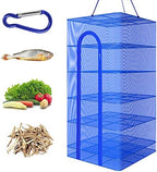 Hwayslon Hanging Drying Net Foldable Drying Rack Net Dryer 19.7"x19.7"x37.4" 6 Layer Folding Fish Mesh Collapsible Dry Net with Zippers for Fish Vegetables Drying Seeds Fruit Herb by Hwayslon