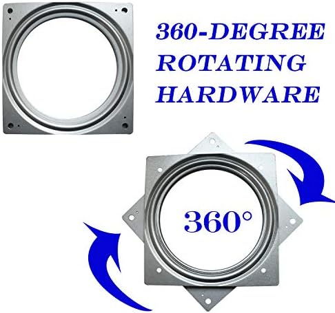 10Pack 6Inch Lazy Susan Hardware Square Rotating Bearing Plate Turntable - Image 3