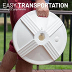 US Weight Durable 50 Pound Fillable Umbrella Base Designed to be Used with a Patio Table - Image 4