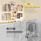 ONBRILL H3 Expandable Wall Mounted Closet System, Heavy Duty Clothing Rack - Image 4