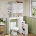 Einhomn Over The Toilet Storage Cabinet with Pulley & Arched Doors, White by Einhomn