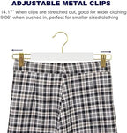Amber Home 24 Pack White Wooden Pant Skirt Hangers with Gold Hook - Image 4