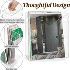 Noamus Acrylic Magazine Holder, Newspaper Stand Organizer with Handles, Anti-Slip Clear File Rack, Modern Book Basket Box, Mail Storage Bin Space Saver for Home Office Bathroom Bedroom Living Room - Image 3