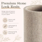 2 Pack Toothbrush Holder for Bathroom, Beige Stripped Cups - Image 3