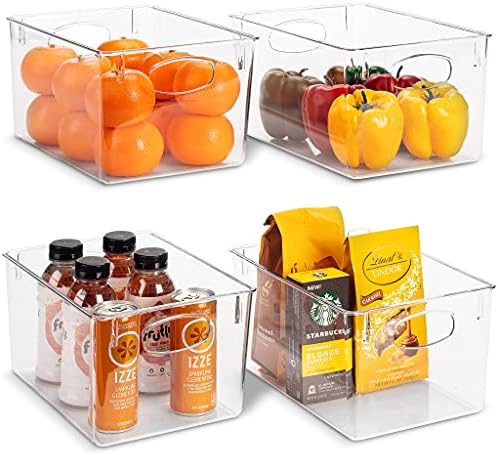 Sorbus Fridge Organizers and Storage, Clear Plastic Bins (Large, 4 Pack) - Image 4