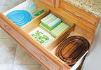Lipper International 8897 Bamboo Wood Custom Fit Adjustable Deep Kitchen Drawer Dividers, Set of 2 - Image 5