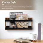 MyGift Magazine Rack, Burnt Wood & Black Metal, Wall-Mounted Display - Image 2