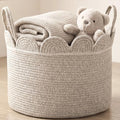 LemonRoad Round Woven Basket Brown Variegated, 16" L X 16" W X 14" H by Unknown
