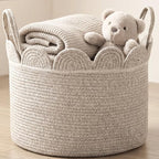 LemonRoad Round Woven Basket Brown Variegated, 16" L X 16" W X 14" H by Unknown