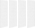 Commercial Grade Gridwall Panels – Heavy Duty Grid Panel for Any Retail Display, 2’ Width x 6’ Height, 4 Gridwall Panels Per Carton (White Finish) by Home
