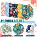 PerKoop 12 Pcs Decorative Magazine File Holders Foldable, Flower Design - Image 3